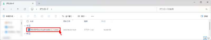 ダウンロードフォルダ